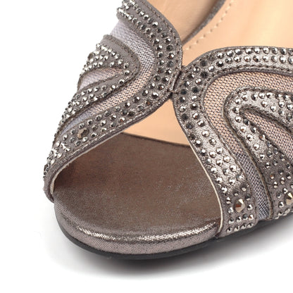 Lunar Nancy sandal - pewter - wide fit - Kirbys Footwear Ltd