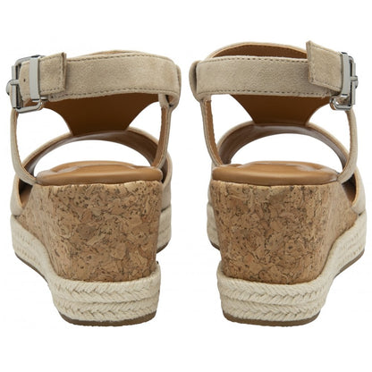 Lotus Madalene wedge sandal nude