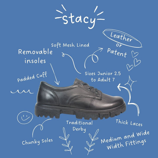 Ricosta Stace black leather lace