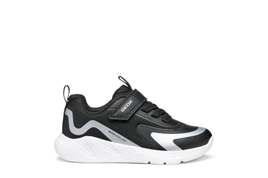 Geox Sprintye velcro waterproof black silver
