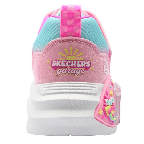 Skechers Garage Glam Racer pink multi heel view