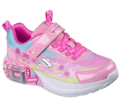 Skechers Garage Glam Racer pink multi front side view