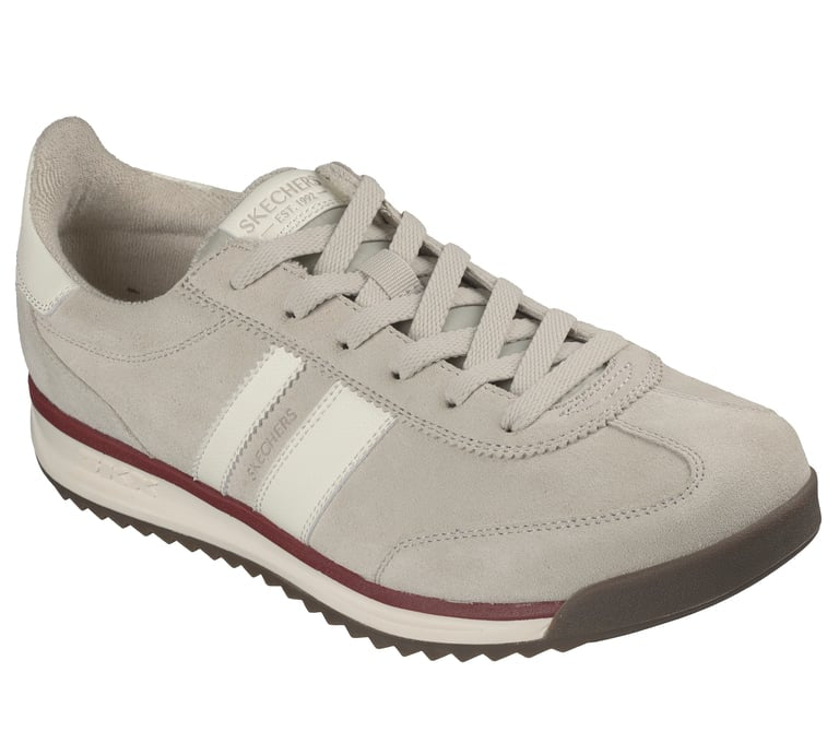 Skechers SKX 92 Faulen Natural men's trainer angled view