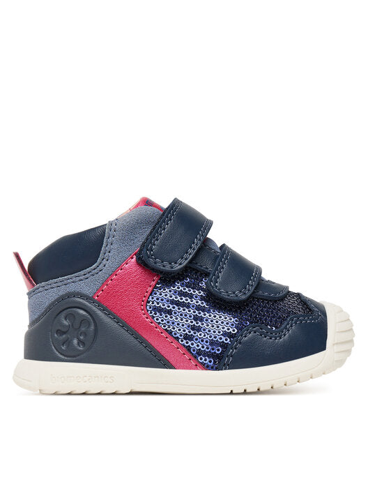 Biomecanics velcro boot navy sequin 251108