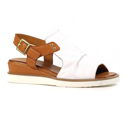 Lunar Steffi wedge - white leather - Kirbys Footwear Ltd