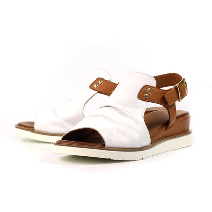 Lunar Steffi wedge - white leather - Kirbys Footwear Ltd