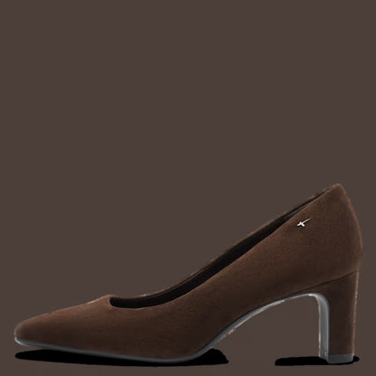 Tamaris 1-22455-47-304 Mocca leather court shoe angled view
