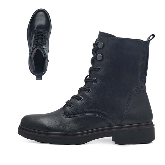 Tamaris navy leather boot 85107