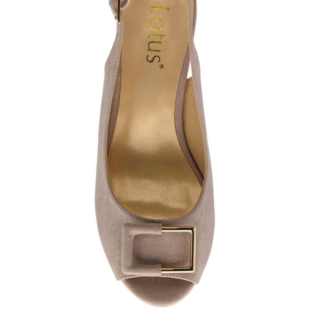 Lotus Elena taupe suede sandal - Kirbys Footwear Ltd