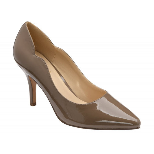 Lotus Meg taupe patent heel