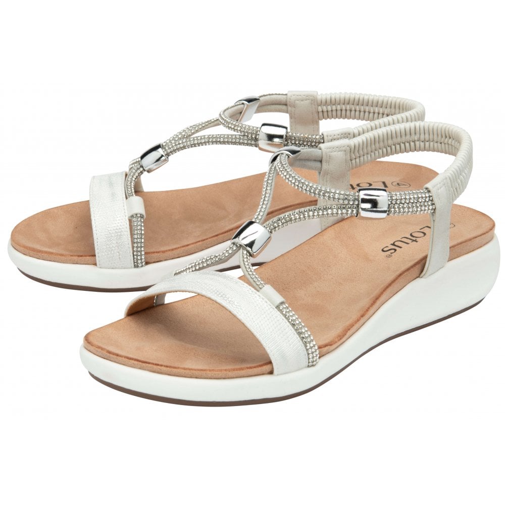 Lotus Bruna sandal white - Kirbys Footwear Ltd