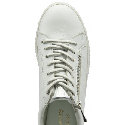Lotus Soul white leather trainer