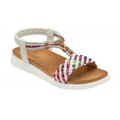 Lotus Russo sandal white - Kirbys Footwear Ltd