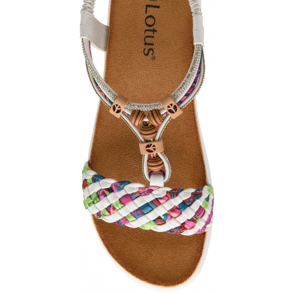 Lotus Russo sandal white - Kirbys Footwear Ltd