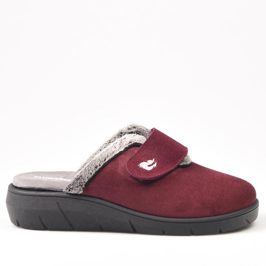Plumaflex slipper - 14113 - wine velcro