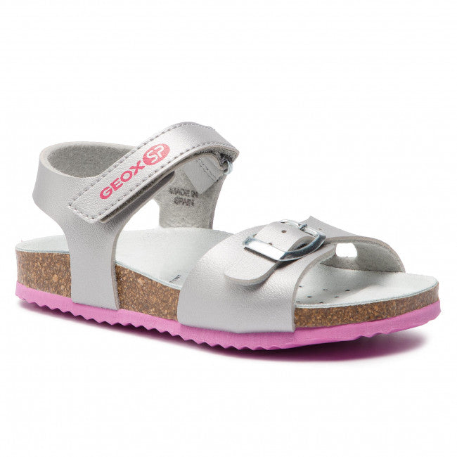 Geox Adriel sandal - pearl silver - Kirbys Footwear Ltd