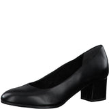 Tamaris 22302 black leather court - Kirbys Footwear