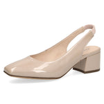 Caprice sling back beige patent 29500