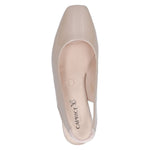 Caprice sling back beige patent 29500