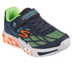Skechers Flex Glow Verlo navy orange lights