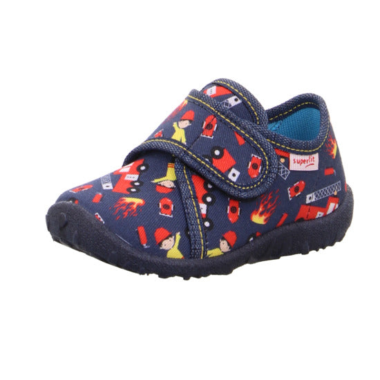 SuperFit Spotty canvas navy - Kirbys Footwear Ltd