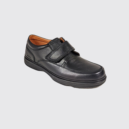 Dubarry Braston black leather velcro wide - Kirbys Footwear Ltd
