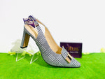Lotus Oti silver check sling back