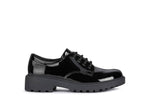 Geox Casey black patent lace