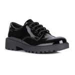 Geox Casey black patent lace