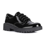 Geox Casey black patent lace