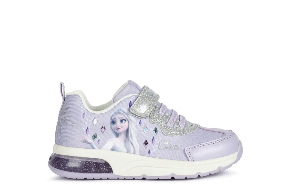 Geox spaceclub frozen lilac - lights - Kirbys Footwear Ltd