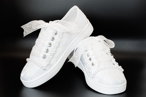 Sweeties Tiana white lace pearl communion
