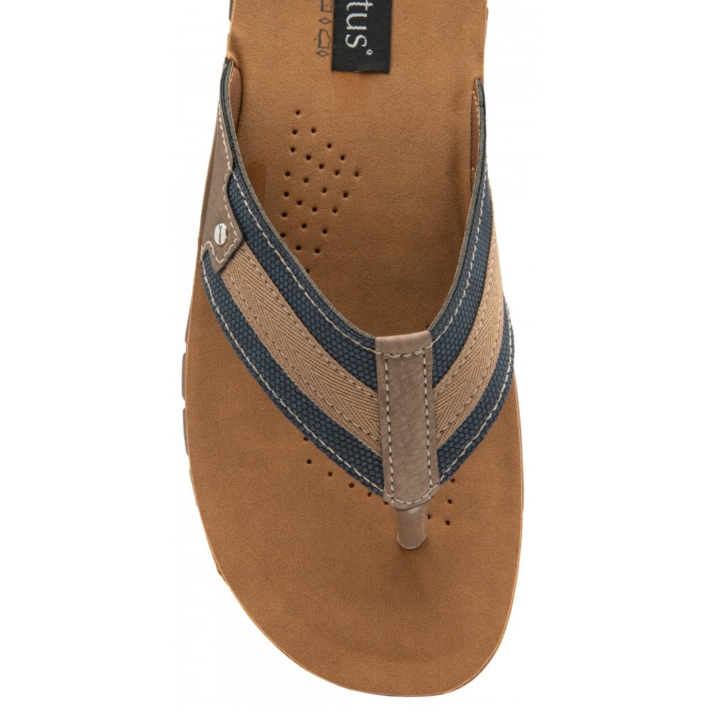 Lotus Ian mule denim tan - Kirbys Footwear Ltd