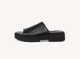 Tamaris ultra soft black leather mule