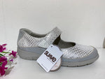 Suave leno velcro strap silver - Kirbys Footwear