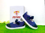Ricosta Corinne navy polka dot - Kirbys Footwear Ltd