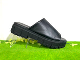 Tamaris ultra soft black leather mule