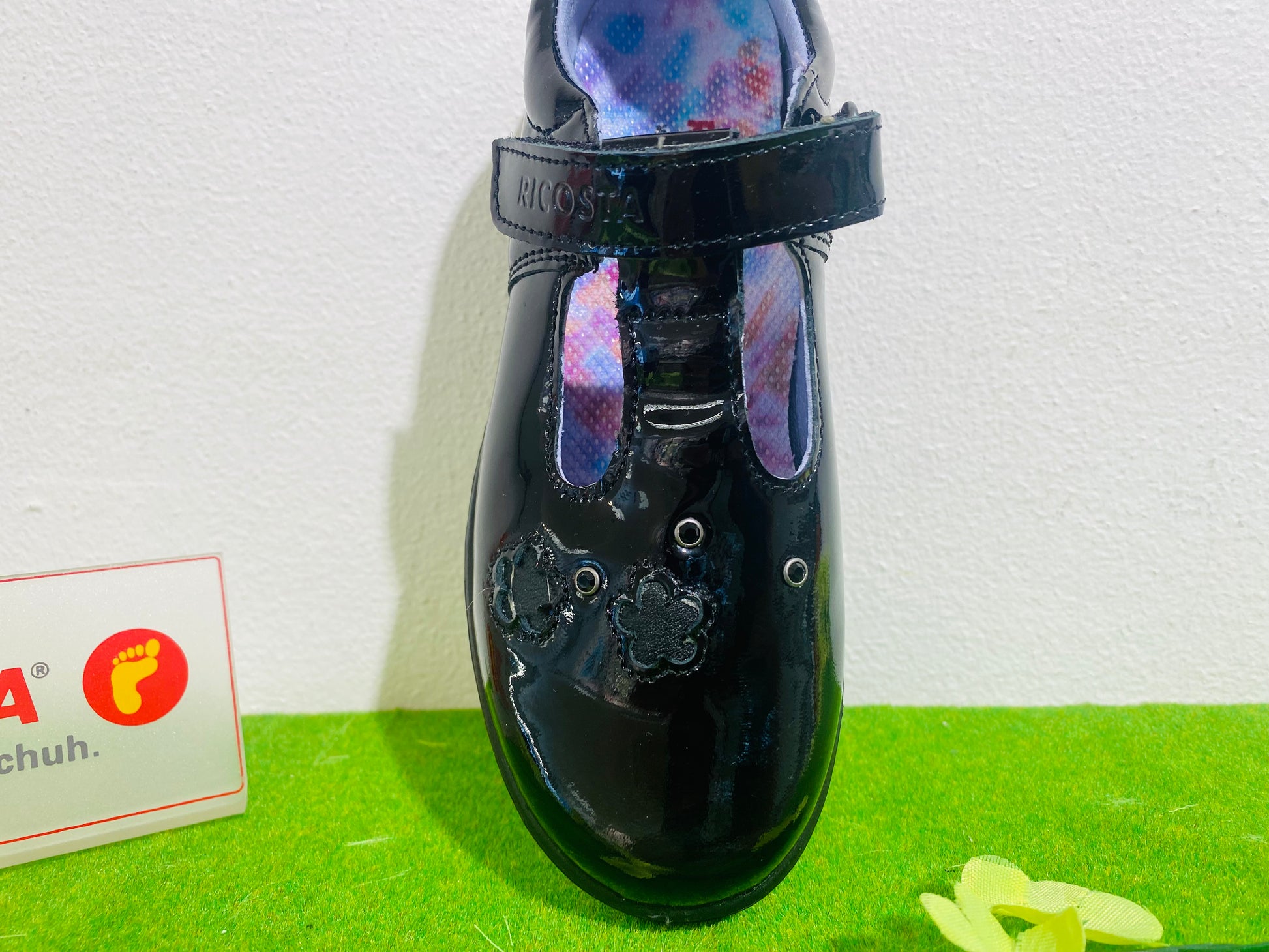 Ricosta Leona black patent t-bar - Kirbys Footwear Ltd