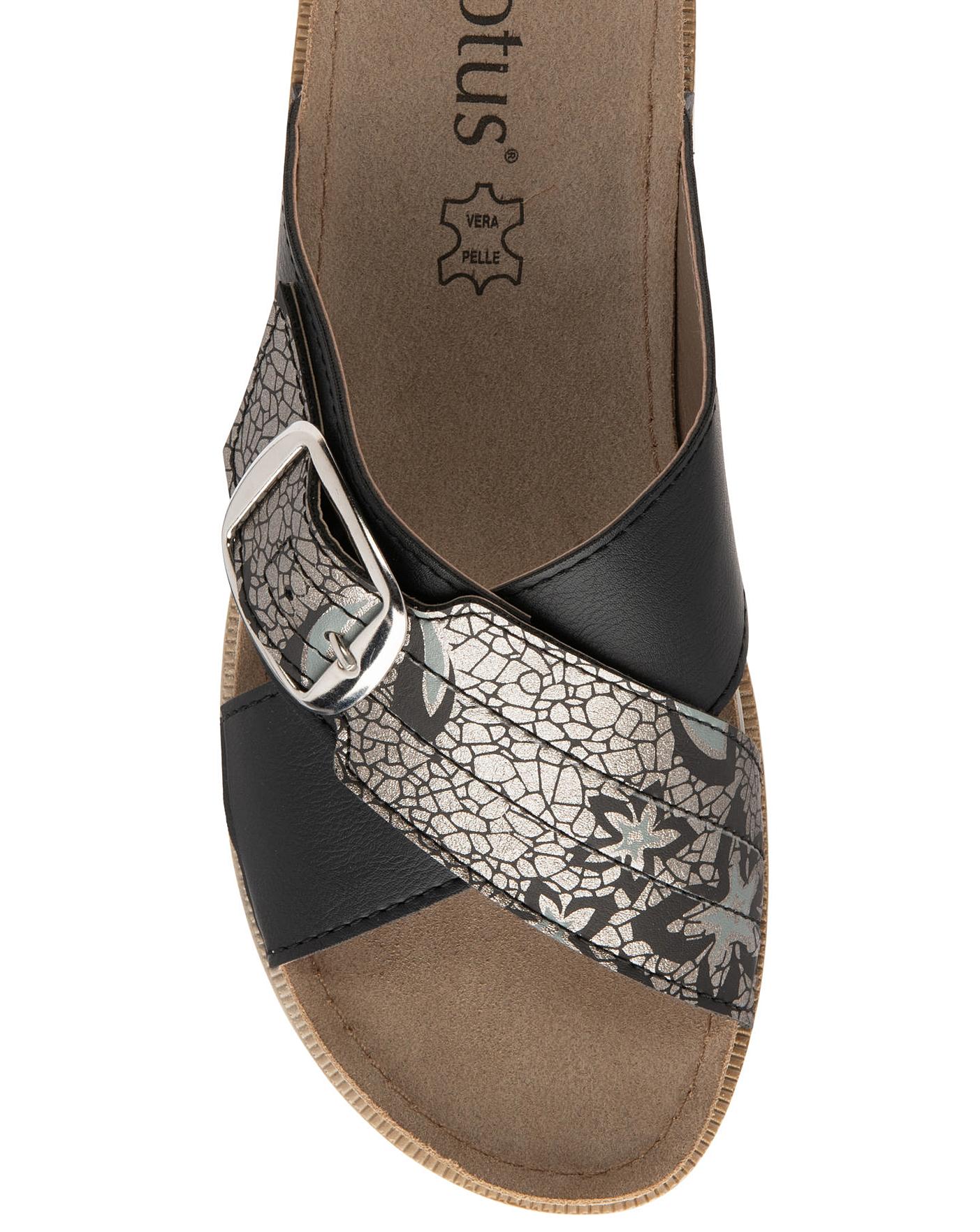 Lotus Marta mule black silver