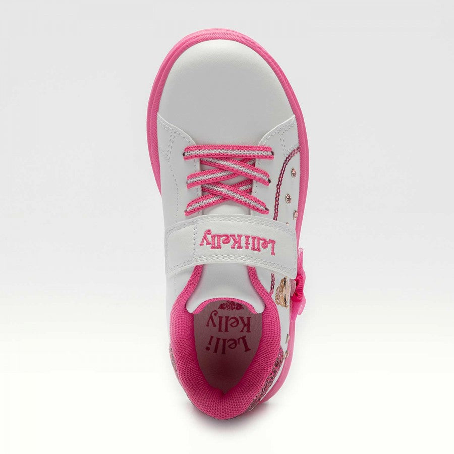 Lelli Kelly Mille Ballerina pink white - Kirbys Footwear Ltd