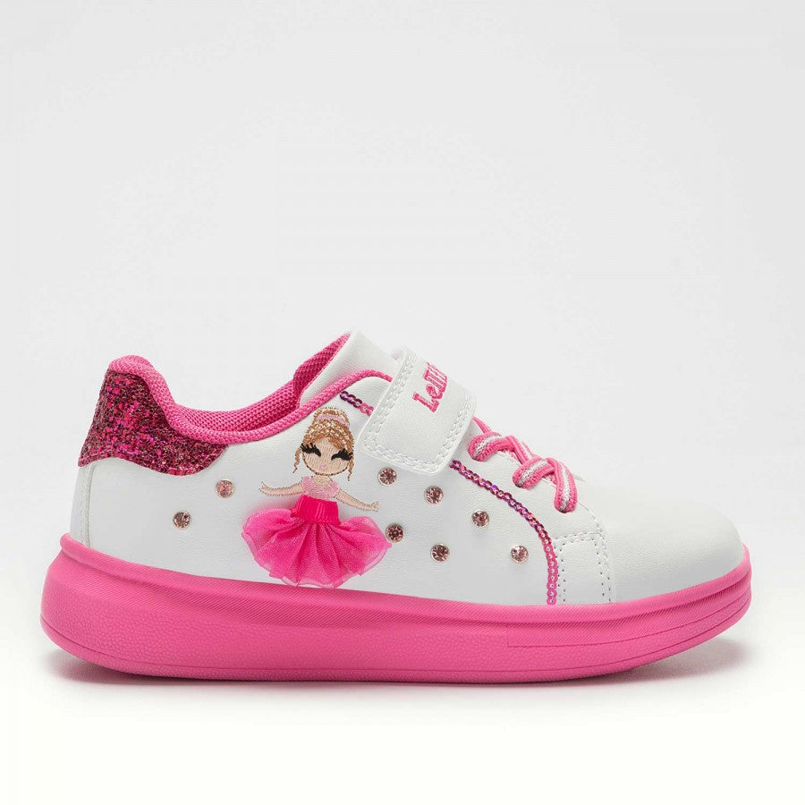 Lelli Kelly Mille Ballerina pink white - Kirbys Footwear Ltd