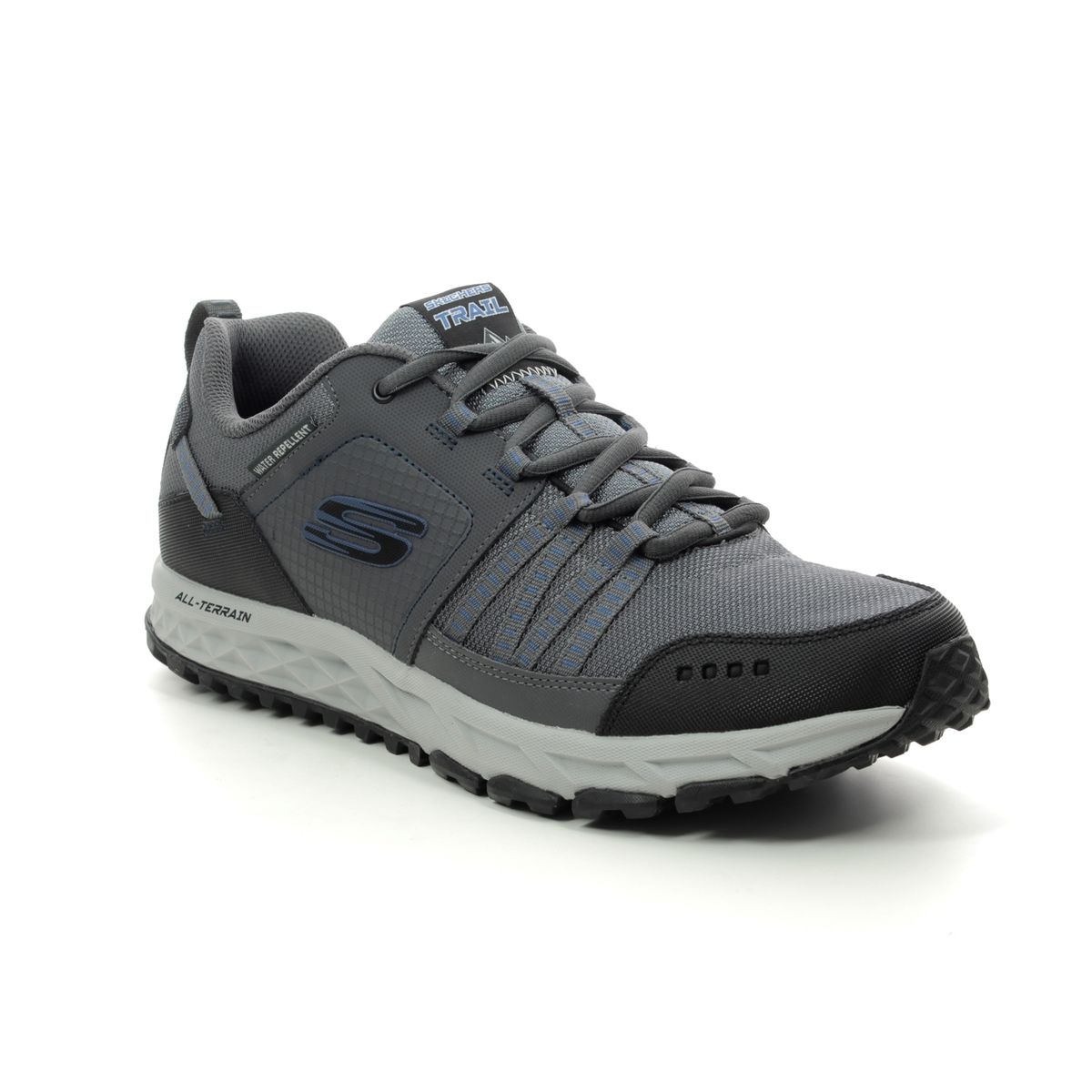 Skechers escape plan charcoal waterproof - Kirbys Footwear Ltd