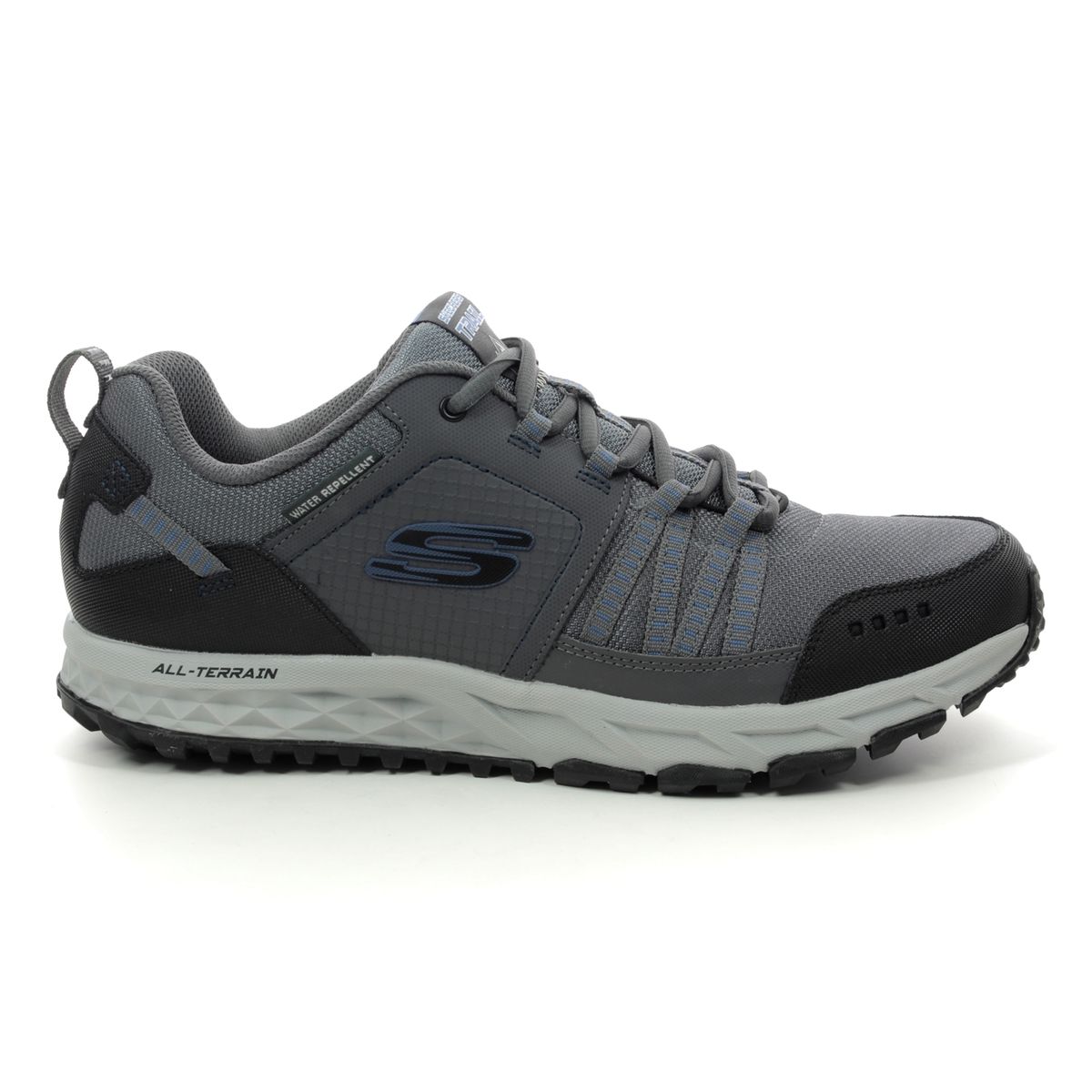 Skechers escape plan charcoal waterproof - Kirbys Footwear Ltd